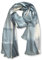 KARMA.DIEM Damen Schal XXL mit Karo Muster - Schal Stola Halstuch Tuch aus Chiffon für Frühling Sommer Ganzjährig Premium Qualität 180x90cm (Blau)