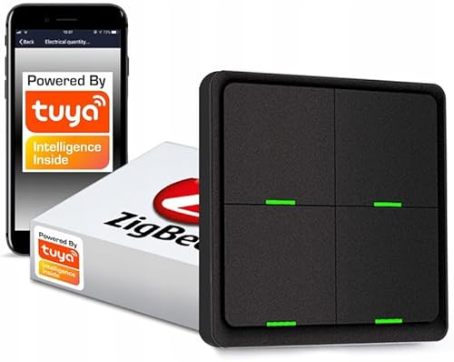 Fernbedienungsschalter 12 Szene 4 P ZigBee Tuya schwarz