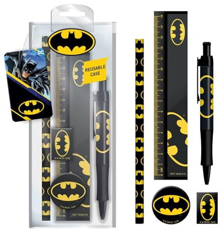 Schreibwarenset Batman, Black/Yellow