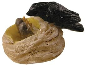 FADEDA Schwalbennest/Höhe:2 cm/handbemalt/detailgetreue Krippen Figuren - Weihnachten Tisch Dekoration Krippe Zubehör