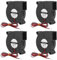 4 Pack 50 mm x 15 mm Gebläse, 12 V, 5015, Doppelkugellager, Gleichstrom, bürstenloser Kühl-Turbolüfter, 2-poliges 39-Zoll-Kabel für 3D-Drucker-Zubehör