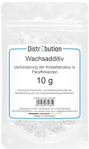 DistrEbution Wachsadditiv zur Verhinderung der Kristallstruktur in Paraffinkerzen 10g