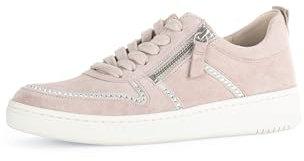 Gabor Damen Low-Top Sneaker, Frauen Halbschuhe,Sportschuhe,Freizeitschuhe,Turnschuhe,Laufschuhe,schnürschuhe,schnürer,Rose-Kombi,40 EU / 6.5 UK