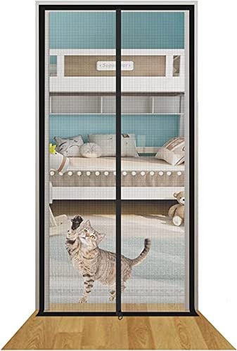 Zanzariera For Animali Domestici 130 × 220 Cm Porta Zanzariera Resistente Ai Gatti Ispessita Con Zanzariera For Porta Con Cerniera For Soggiorno, Camera Da Letto, Cucina, Patio, Cane A prova di gatto