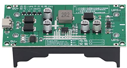 Batterielademodul 15W 3A USV Batterie Boost Lademodul Lithiumbatterie Step-Up-Board Duale Stromversorgung Schalt-USV-Schaltkreis LED-Anzeige für 3,7V-Lithiumbatterie mit Kurzschlussüberspannung (12V)