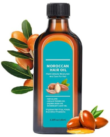 Moroccan Hair Oil, 100ML Moroccan Hair Oil, Promotes Hair Growth, Boosts Scalp Health, Smooth & Shiny Hair