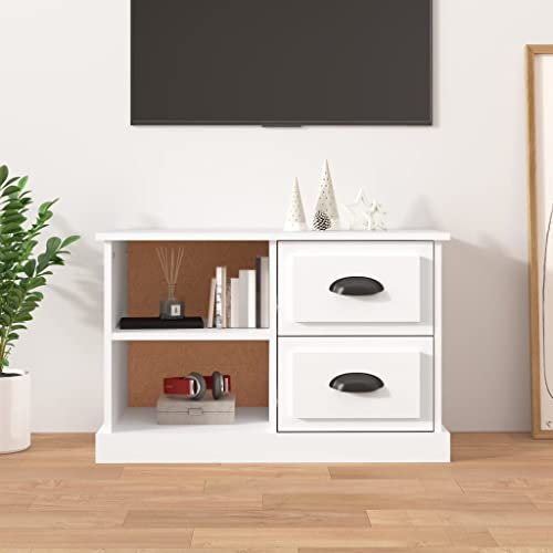 MNISDFL Mobile ad angolo Mobile per tv camera da letto Mobile Porta TV Bianco 73x35,5x47,5 cm in Legno Multistrato