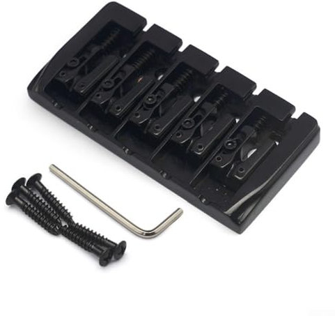 Zoegneer Chevalet 5 cordes conçu avec précision pour guitare basse (Noir)