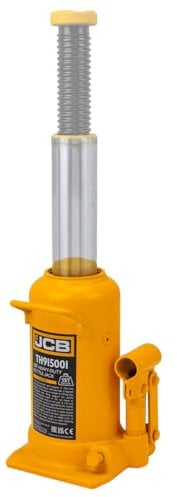JCB 15 Tonne Heavy-Duty Automotive Hydraulic Bottle Jack, 508mm Maximum Lift JCB-TH915001