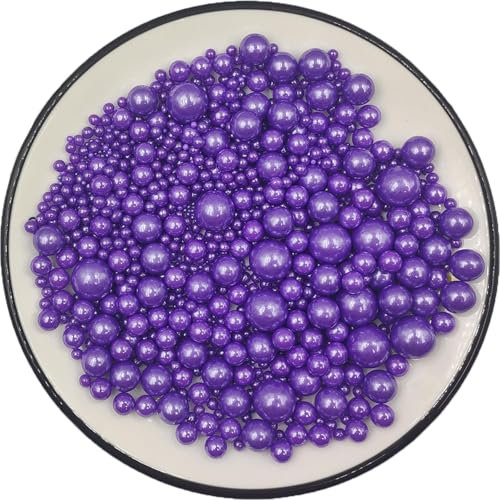 Essbare Violett perle Zucker streusel Dessert Lila Streusel Kuchen Cupcake Topper Cookie-Dekorationen Süße Zuckerstreusel für Hochzeiten und tägliche Kuchendekorationen