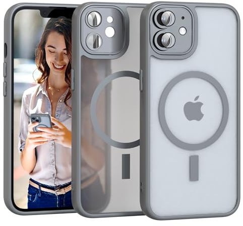 Nupcknn für iPhone 11 Hülle Magnetisch mit Magsafe (TOP Militärschutz & Magnetkraft) Handyhülle für iPhone 11 Case Durchscheinende Matt Rückseite Dünn Stoßfest Schutzhülle