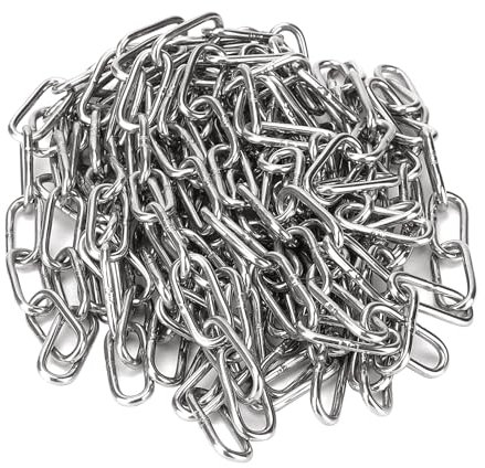 NAMYEUT 10m x 3mm Edelstahlkette, Metallkette Meterware Geschweißte Kettenglieder Rostfreier Stahl Kette Edelstahlkette kurzgliedrig für DIY, Schwenkkette, Trocknen der Wäschekette
