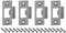 sourcing map 4Pcs Door Strike Plate, 70mm x 40.3mm Stainless Steel Latch Deadbolt Replacement Lock Strike Plate for Door Frame Door Jamb Reinforcement, Gun Grey