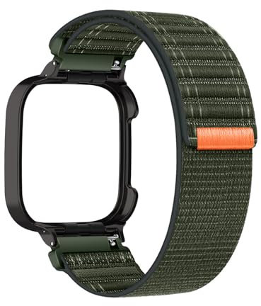 Nylon Armbänder für Redmi Watch 3 Lite/Watch 3 Active Armband, Atmungsaktiv Stoff Verstellbares Sportarmband für Herren Damen Loop Ersatzarmband mit Redmi Watch 3 Lite/3 Active Uhrenarmband (B,M)
