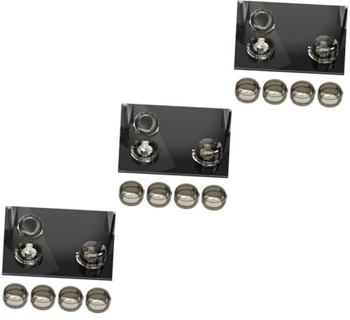 BESTonZON 18 Stk Schalterabdeckung Küchensicherheit schwarze Knöpfe babysicher -Sicherheitsabdeckung Ofen herd kindersicherung sicherheitsschalter Gasknopfabdeckung Herdabdeckung Black