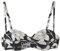 s.Oliver Bügel-Bandeau-Bikini-Top mit schwarz-weißem Blumenmuster