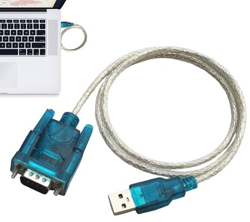 Adattatore USB RS232 - Cavo seriale DB9 VGA maschio a 9 pin | Convertitore console con connettore femminile, chipset prolifico compatibile con stampanti e sistemi informatici