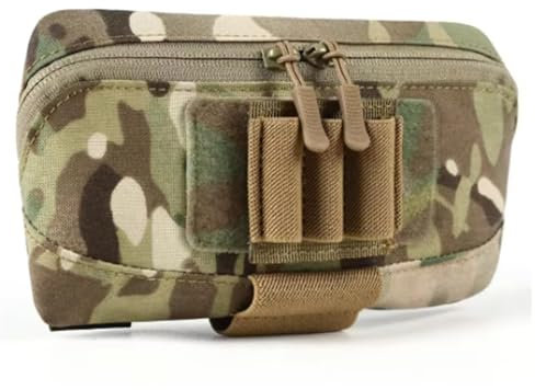 Tactical Molle Admin Pouch Utility Belt EDC Tool Pouch for Plate Carrier, Modular Zippered Medical Bag. (CP)