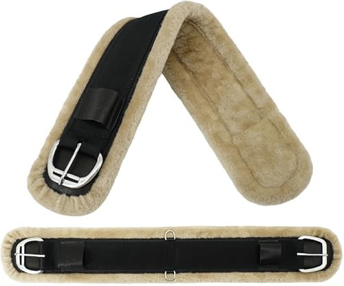 Jeereal Fleece-Western-Cinch-Gurt, atmungsaktiv, für Westernsattel, Schwarz, 28 Inch