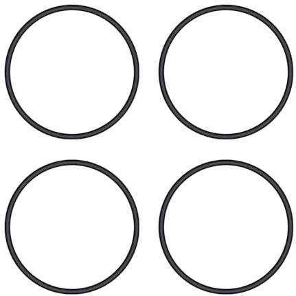 SZDPC 4 Stück Sandfiltersiebdeckel O-Ring Dichtungsset P6563 (125x115x5mm) - Kompatibel mit Bestway Flowclear 1000/1200/1500 - Schwarz, Nitrilkautschuk