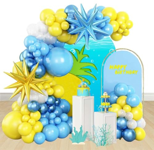 Party Dekoration Set Blau Rot Weiß Luftballons Garland Arch Kit Ozean Thema Geburtstag Party Deko