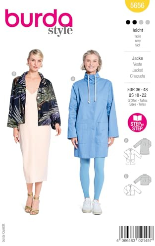 burda style Papier-Schnittmuster Damen Parka & Blusenjacke #5656 Gr. 36-48 Nählevel: leicht
