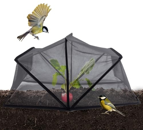 Raised Bed Cover with Mesh and Vegetable Protection Net, Garden Plants Bird Protection Net for Gardeners of Vegetables, Balcony, Patio, Farm, Garden, Greenhouse, Nursery