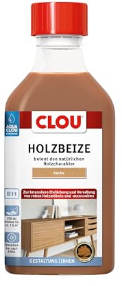 CLOU Holzbeize Buche – Wasserbeize für Möbel & Innentüren – 250 ml