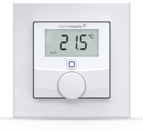 Homematic IP Wandthermostat mit Luftfeuchtigkeitssensor | Smart Home, digitales Thermostat Heizkörper/Fußbodenheizung mit/ohne App, Alexa, Google Home, Energie sparen, 162510A0