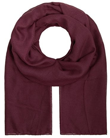 Majea Tuch Aurora“ großes Damen-Halstuch Pareo Sarong Tuch Damen Schal Tuch einfarbig uni Schals und Tücher (880011) (weinrot)