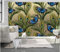 Papier Peint Panoramique Tapisserie Intissé Murales 3D Décoration Murale Effet Trompe Loeil Jardin De Papillons Bleus De La Forêt Tropicale