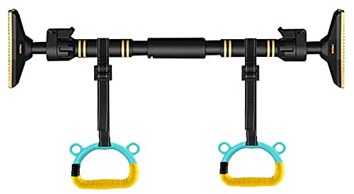 Chin Up Bar Portable Door Pull Up Bar, No Screws, 70-175CM Home Gym Strength Training Fitness Horizontal Bar Children's Ring Kit (Color : Black, Size : 145-175CM)