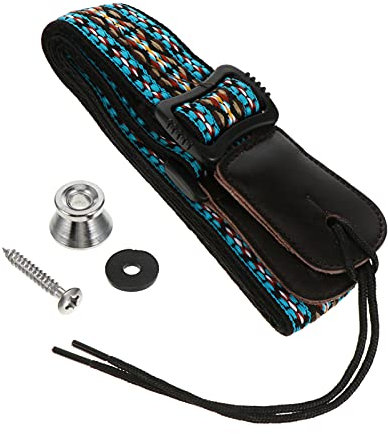 EXCEART Ethic Stil Ukulele Gurt Ukulele Schulter Gürtel Ukulele Baumwolle Leder Einstellbare Schulter Mit Strap Taste Zubehör für Ukulele Wenig Gruitar