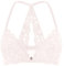 DOBREVA Damen Vorderverschluss BH mit Bügel Push Up Spitzen Neckholder BHS Racerback Tiefer Ausschnitt Gepolsterter Rose White 80B