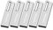 KOOTION Clé USB 2.0 8 Go en Métal avec Porte-clés - Lot de 5 - Étanche Jump Drive Memory Sticks pour Ordinateur/Ordinateur Portable - Sauvegarde de Stockage (Argent)