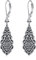 Onefinity Filigrane baumelnde Tropfen-Ohrringe aus Sterlingsilber, Sonnenblume, Vintage-Stil, Tropfenform, Klappbügel-Ohrringe, Geschenk für Damen und Frauen