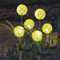 CUQOO Pusteblume Solar Trio Stake Lights Warmweiß 36 LED mit 2 Anzeigemodi, Wasserdichte Outdoor Gartenleuchten für Wegbeleuchtung