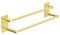Porta Asciugamani Senza Trapano, Doppio Strato Porta Asciugamani Bagno,Porta Asciugamano 304 Acciaio Inossidabile Spazzolato, Portasciugamani Adesivo, Adatto Per Bagno, Cucina (40 CM, Oro)