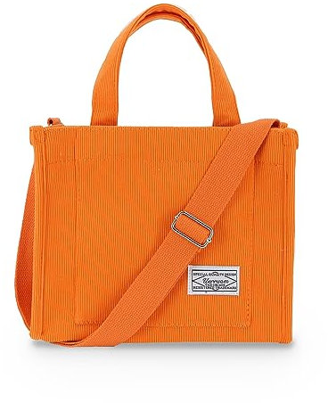 UERRUAM Cord Tasche Damen Umhängetasche Crossbody Bag Tote Bag Handtasche Shopper Arbeit Büro Reise Einkauf