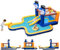 DREAMADE Aufblasbare Hai Hüpfburg, Wasserpark Hüpfburg mit Wasserrutsche & Planschbecken & Wasserkanone & Basketballborb & Ringwurfspiel, Outdoor/Indoor für Kidner 3-10 Jahre (ohne Gebläse)