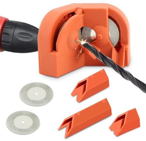 Multipurpose Drill Bit Sharpener, Compact Portable DIY Sharpening Tool, High Hardness Drill Grinder Grinding Tool (Orange)