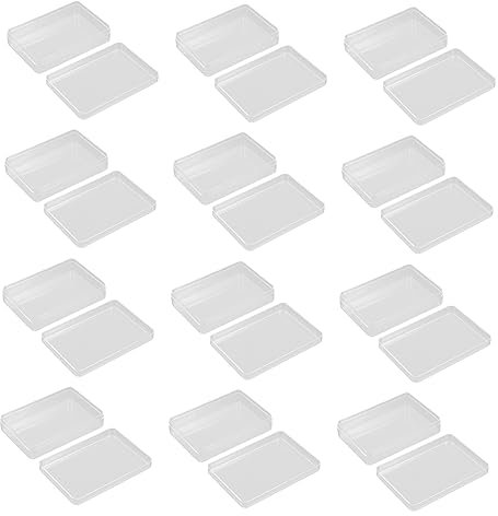 KOMBIUDA 12 Pièces Boîte De Poker Boîtes De Rangement Vides Boîtes De Rangement Rectangulaires Cas De Cartes De Poker Porte-Cartes De Poker Conteneur De Cartes De Poker Mallette De