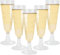 Abaigeal 100 PCS Plastic Champagne Flutes, 150ML/5OZ Clear Champagne Glasses, Plastic Prosecco Glasses Reusable for Wedding, Christmas, Birthday Party and Daily Use