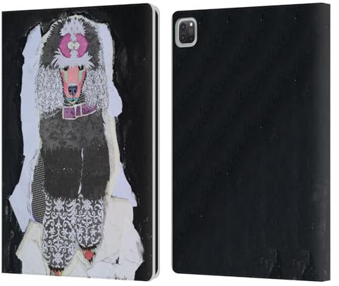 Head Case Designs Licenza Ufficiale Michel Keck Poodle Cani 4 Custodia Portafoglio in Pelle Compatibile con Apple iPad PRO 13 M4 2024