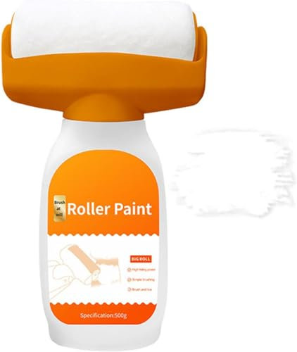 Peinture au rouleau de réparation murale, rouleau de réparation murale tout-en-un, brosse à rouler pour la réparation des murs, agent de réparation des murs avec rouleau (White)