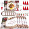 Phestival 24 IN 1 Premium PVC Tischsets Abwaschbar – 6er Tischset - Tischsets Platzsets, Untersetzer Gläser, Glasmarkierer, Bestecktasche - Platzdeckchen