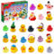 ATSGJLZN Adventskalender Enten,Adventskalender 2024 Lustig 24PCS Badeente,Quietscheente Gummienten Adventskalender 2024 für Mitgebsel Weihnachten Jungen Mädchen