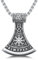 enjoylifecreative Wikinger Axt Halskette für Herren 925 Sterling Silber Wikinger Kompass Vegvisir Valknut Halskette Nordischer Wikinger Schmuck Geschenke für Männer Junge