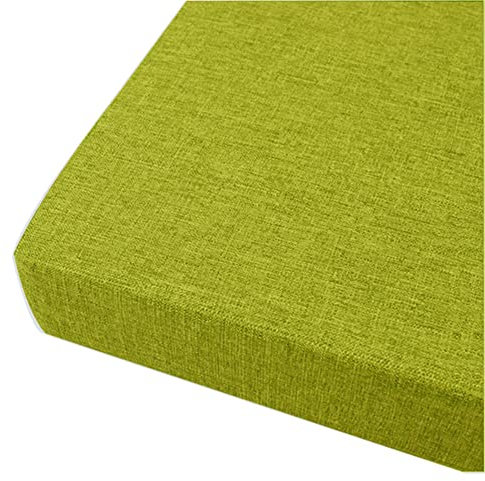 Cojín de espuma viscoelástica para sillón, antideslizante, para mayor comodidad, interior, exterior, coche, oficina, sofá, cojín de asiento, color verde hierba, 40 x 40 x 5 cm