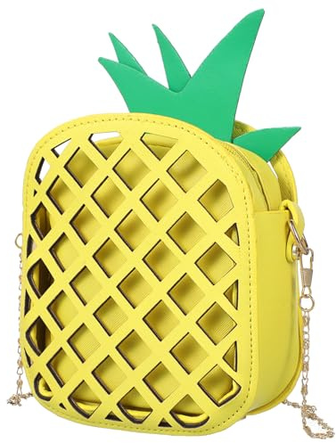 Generisch Lustige Ananas Handtasche Für Frauen Einzigartige Schultertasche Crossbody Bag Im Obstdesign Ideal Für Freizeit Shopping Und Partys